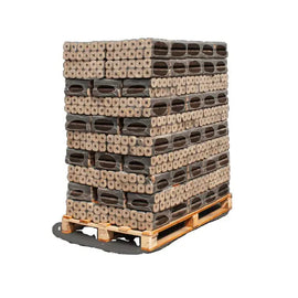 Heizfuxx PiniKay Octagon Holzbriketts Hartholz – 960 kg Palette (96×10 kg), Heizwert ≥4,8 kWh/kg, achteckig mit Loch