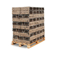 Charger l'image dans la galerie, Heizfuxx PiniKay Quadro Holzbriketts Hartholz – 960 kg Palette (96×10 kg), Heizwert ≥4,8 kWh/kg, Vierkant mit Loch