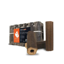 Charger l'image dans la galerie, Heizfuxx PiniKay Quadro Holzbriketts Hartholz – 960 kg Palette (96×10 kg), Heizwert ≥4,8 kWh/kg, Vierkant mit Loch